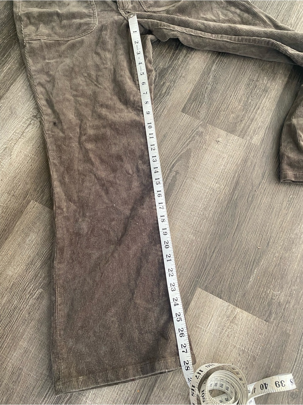 Quince cordurory pants 10 seaweed green Organic Stretch Corduroy Flare Pants - Picture 5 of 5